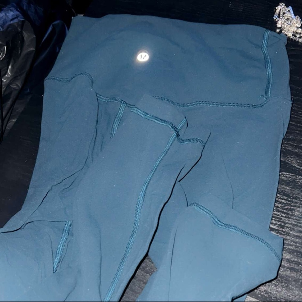 teal lulu leggings